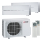 Preview: Mitsubishi Electric 1x MSZ-LN18VGK / 1x MSZ-LN25VGK Diamond und MXZ-2F33VF Multi-Split-Klimaanlage