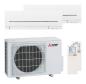 Preview: Mitsubishi Electric 2x MSZ-AY25VGK Kompakt und MXZ-2F33VF Multi-Split-Klimaanlage