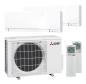 Preview: Mitsubishi Electric 1x MSZ-EF18VGK / 1x MSZ-EF25VGK Premium und MXZ-2F33VF Multi-Split-Klimaanlage