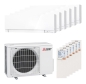 Preview: Mitsubishi Electric 6x MSZ-EF25VGK Premium und MXZ-6F120VF Multi-Split-Klimaanlage