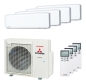 Preview: Mitsubishi Heavy 3x SRK 20 ZS-WF / 1x SRK 35 ZS-WF und SCM 71 ZS-W Multi Split Klimaanlage