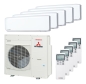 Preview: Mitsubishi Heavy 2x SRK 20 ZS-WF / 2x SRK 25 ZS-WF / 1x SRK 50 ZS-WF und SCM 125 ZS-W Multi-Split Klimaanlage