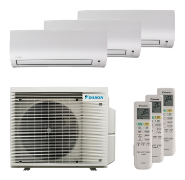 Daikin Comfora 2x FTXP 20N9 / 1x FTXP 25N9 und 3MXM52A9 Multi-Split Klimaanlage