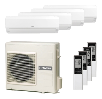 Hitachi 4x RAK-25RPE und RAM-70NP4E Multi Split Klimaanlage