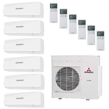 Mitsubishi Heavy 2x SRK 20 ZS-WF / 4x SRK 25 ZS-WF und SCM 125 ZM-S Multi-Split Klimaanlage