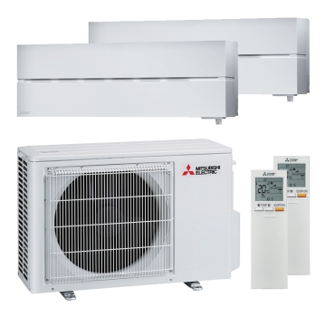 Mitsubishi Electric 2x MSZ-LN25VGK Diamond und MXZ-2F33VF Multi-Split-Klimaanlage