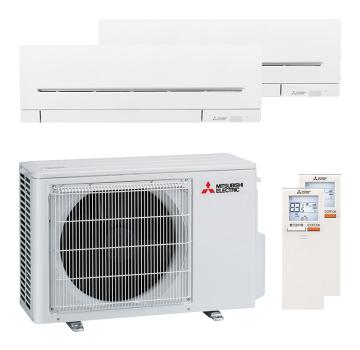 Mitsubishi Electric 1x MSZ-AY25VGK / 1x MSZ-AY42VGK Kompakt und MXZ-2F53VF Multi-Split-Klimaanlage