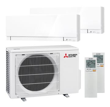 Mitsubishi Electric 1x MSZ-EF18VGK / 1x MSZ-EF25VGK Premium und MXZ-2F33VF Multi-Split-Klimaanlage