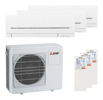 Mitsubishi Electric 3x MSZ-AY20VGK Kompakt und MXZ-3F54VF Multi-Split-Klimaanlage