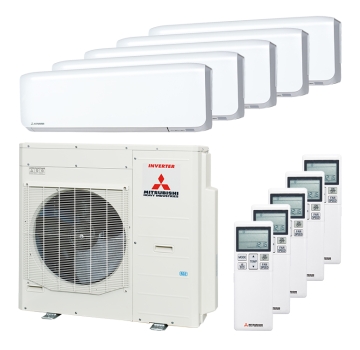 Mitsubishi Heavy 2x SRK 20 ZS-WF / 2x SRK 25 ZS-WF / 1x SRK 50 ZS-WF und SCM 125 ZS-W Multi-Split Klimaanlage