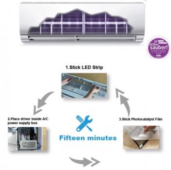 Luftreiniger, Luftsterilisation, UV-C Filter Nachrüstung für Klimageräte