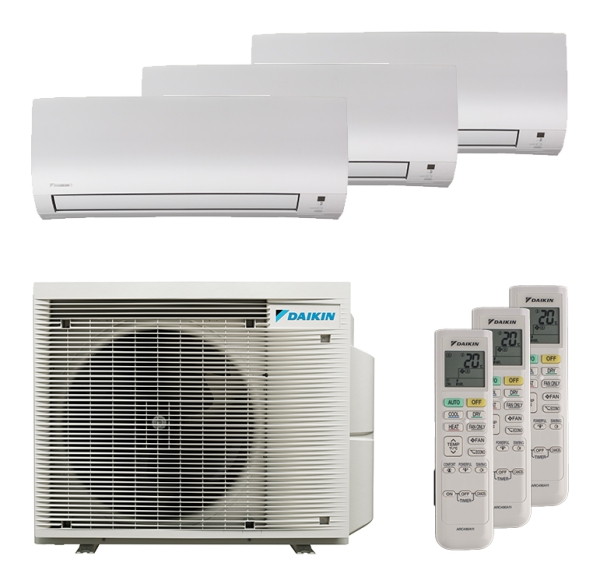 Daikin Comfora 2x FTXP 20N9 / 1x FTXP 25N9 und 3MXM52A9 Multi-Split Klimaanlage