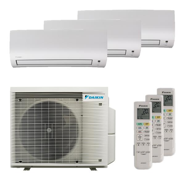 Daikin Comfora 1x FTXP 20N9 / 2x FTXP 25N9 und 3MXM52A Multi-Split Klimaanlage