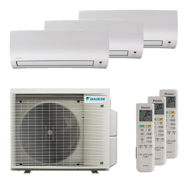 Daikin Comfora 3x FTXP 20N9 und 3MXM52A9 Multi-Split Klimaanlage