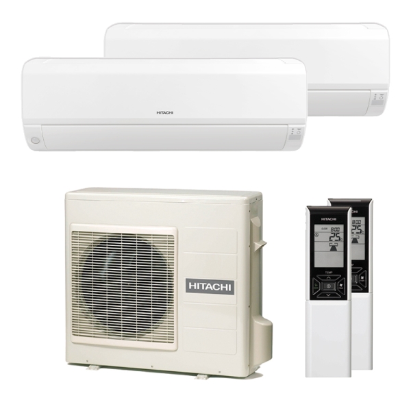 Hitachi 2x RAK-50 RPE und RAM-68 NP3E Duo-Split-Klimaanlage