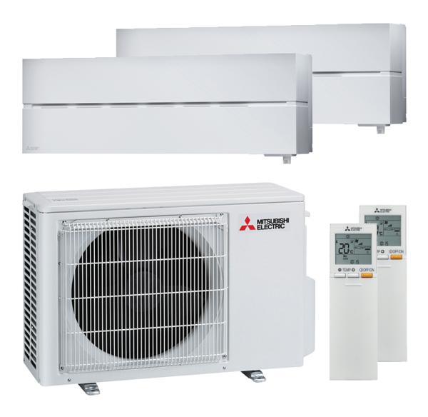 Mitsubishi Electric 2x MSZ-LN35VGK Diamond und MXZ-2F53VF Multi-Split-Klimaanlage