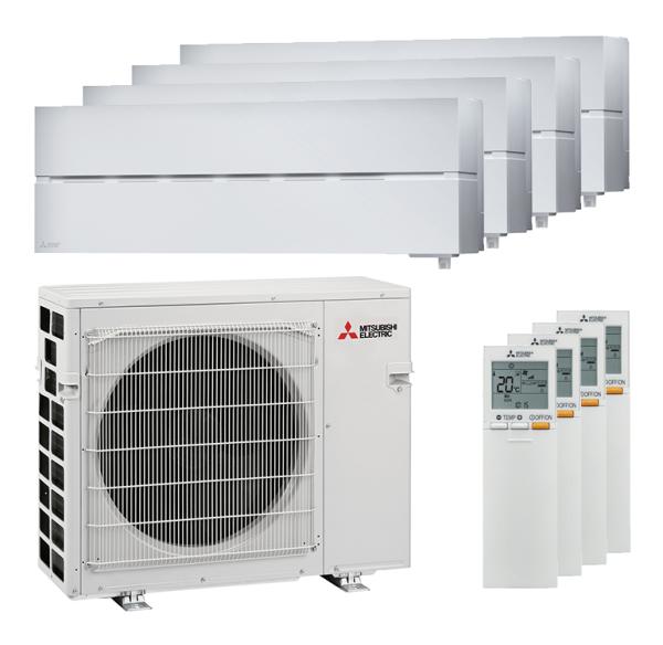 Mitsubishi Electric 3x MSZ-LN18VGK / 1x MSZ-LN35VGK Diamond und MXZ-4F72VF Multi-Split-Klimaanlage