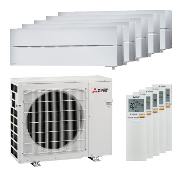 Mitsubishi Electric 5x MSZ-LN18VGK Diamond und MXZ-5F102VF Multi-Split-Klimaanlage