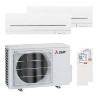 Mitsubishi Electric 2x MSZ-AY25VGK Kompakt und MXZ-2F33VF...