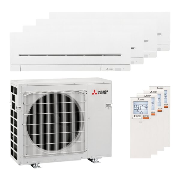 Mitsubishi Electric 3x MSZ-AY20VGK / 1x MSZ-AY50VGK Kompakt und MXZ-4F72VF Multi-Split-Klimaanlage
