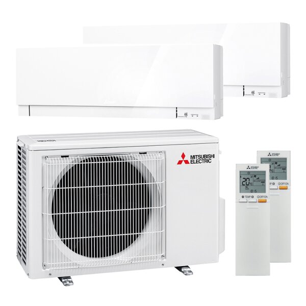 Mitsubishi Electric 1x MSZ-EF18VGK / 1x MSZ-EF25VGK Premium und MXZ-2F33VF Multi-Split-Klimaanlage